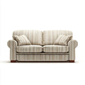 Dwuosobowa sofa tapicerowana beżowo-kremowo-brązowa 160 x 90 x 90 cm