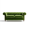 Dwuosobowa sofa Chesterfield aksamitowa zielona 200 x 90 x 75 cm