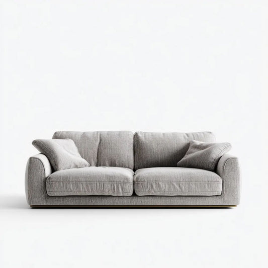 Dwuosobowa sofa z tkaniny szara 200 × 95 × 85 cm