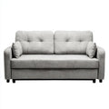 Dwuosobowa sofa z tapicerką poliestrową, jasnoszara, 170 x 85 x 85 cm