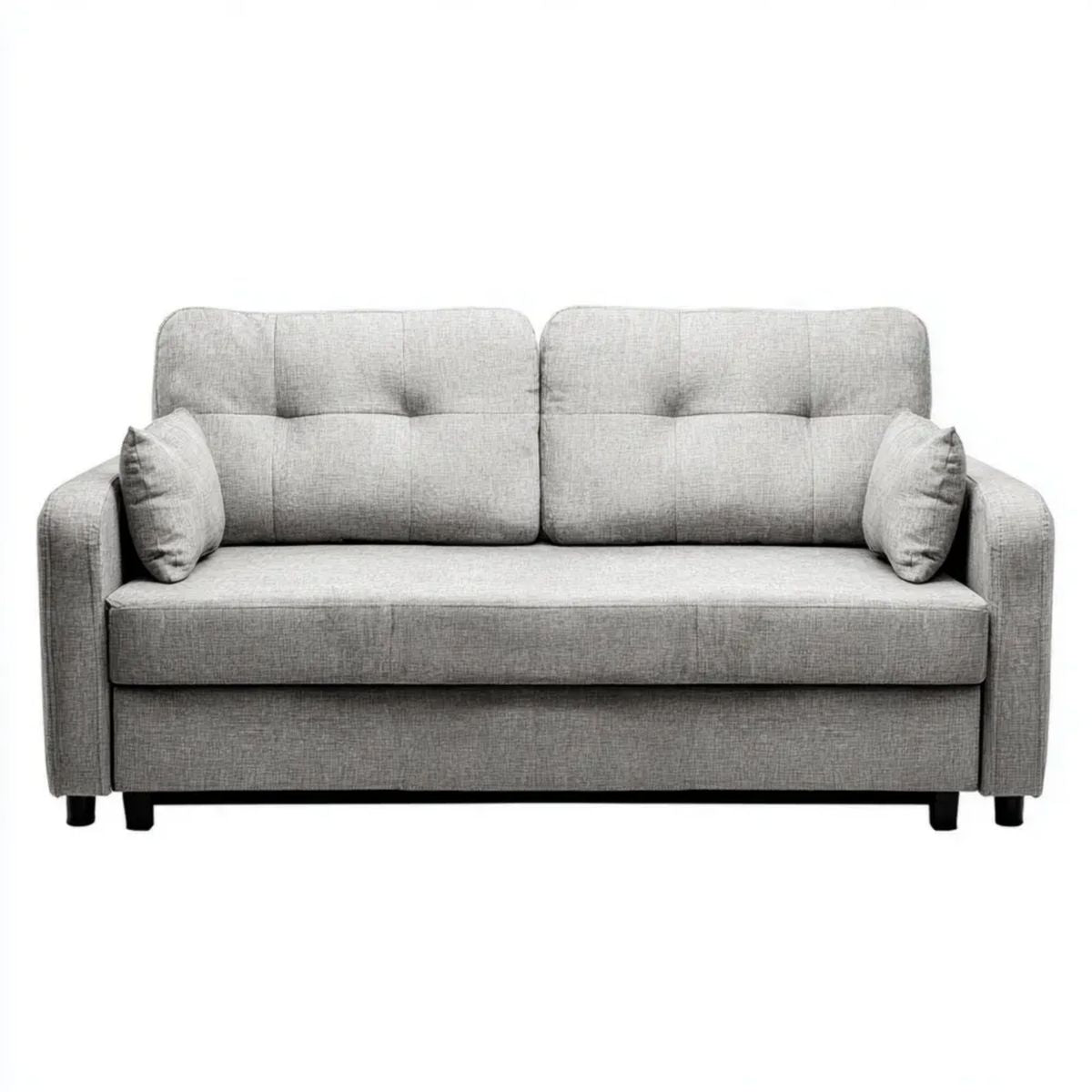 Dwuosobowa sofa z tapicerką poliestrową, jasnoszara, 170 x 85 x 85 cm
