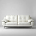 Dwuosobowa sofa z ekoskóry biała 190 × 90 × 92 cm