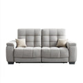Sofa 2-osobowa jasnoszara z tapicerką poliestrową 200 × 95 × 105 cm