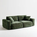 Dwuosobowa sofa sztruksowa ciemnozielona 190 x 95 x 75 cm